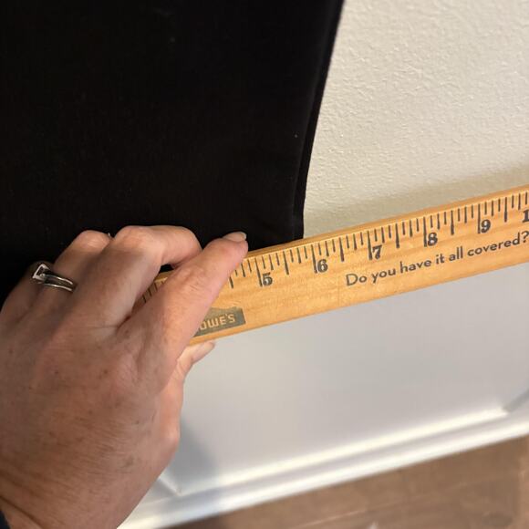 Coldwater Creek Pants Womens Large Black Pull On Stretch Slim Ankle Work Ponte - Picture 6 of 10